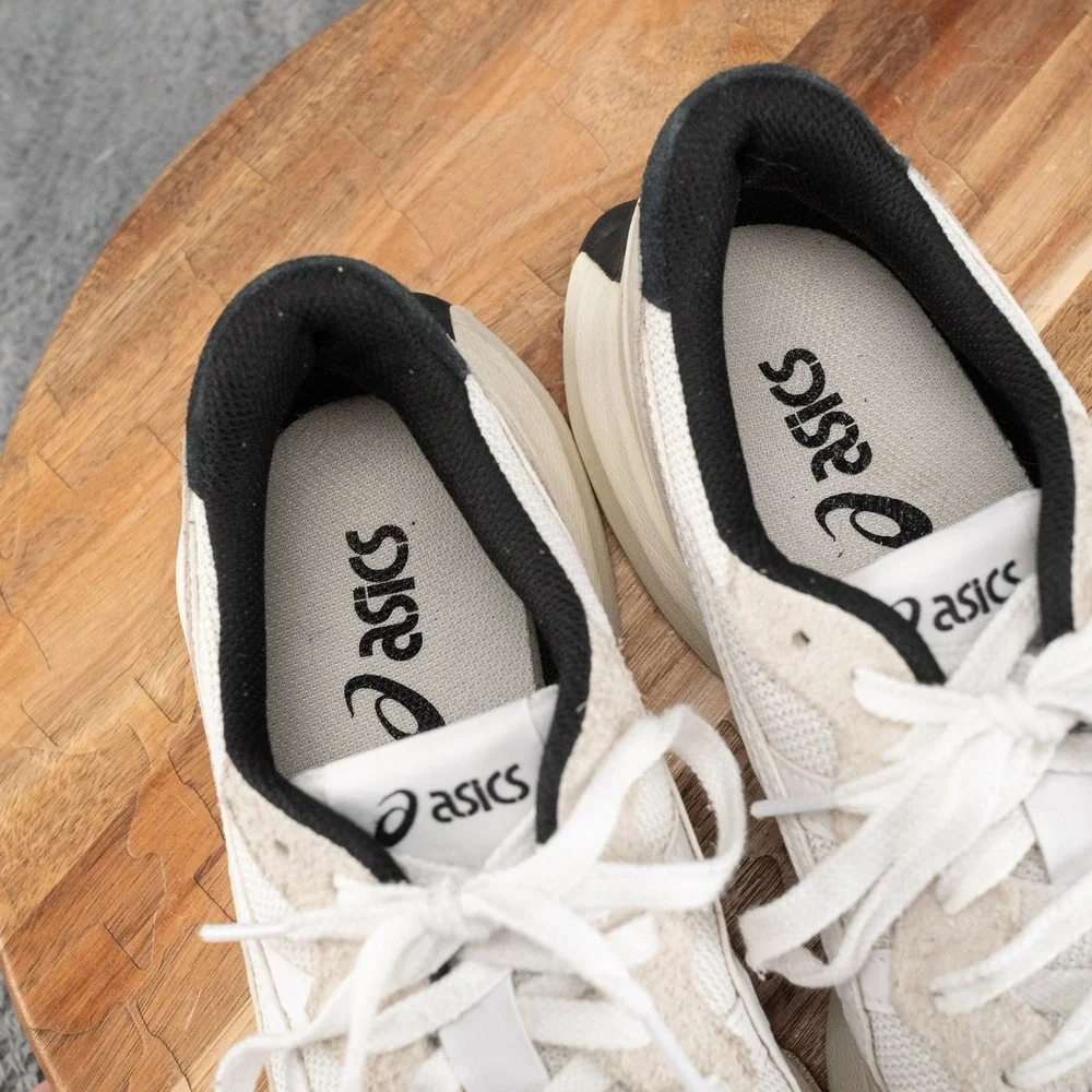 Asics Jogger X81 Mens Size 9.5 US Birch White Suede Mesh Retro Sneakers Shoes
